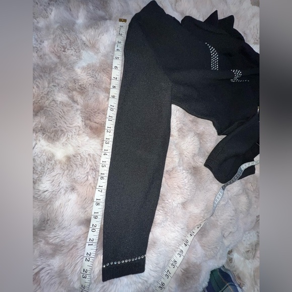 Stunning 1980s Steve Fabrikant Mini Dress/Sweater With Rhinestones Medium - Picture 12 of 14